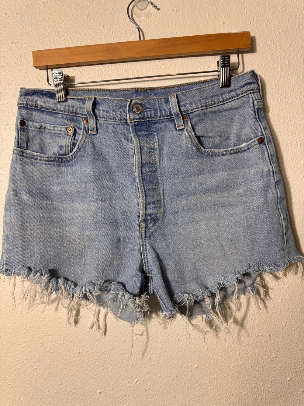 Levi's 501 Original Fit High Rise Cut Off Shorts